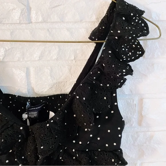 NWT American Eagle Lace and Polka Dot  Crop Top Size XS - Picture 5 of 9